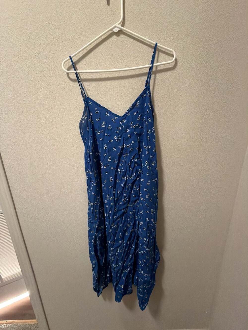 Gap Blue Floral Spaghetti Strap Midi Sun Dress
